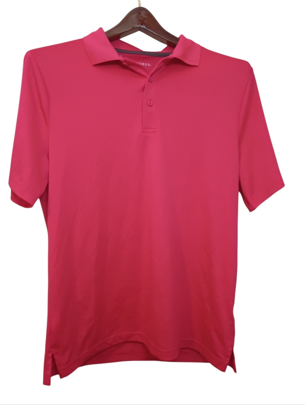 Pink Polo Shirt Mens Collared Short Sleeve Golf Casual Button Up Size Medium